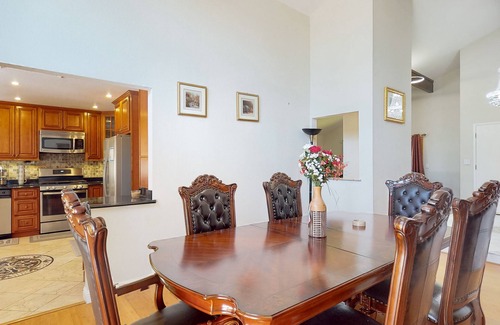 Fremont Casa | Inviting home with pool, fitness area, fireplace, & W/D