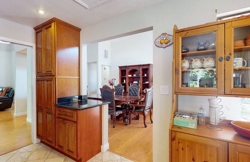 Fremont Casa | Inviting home with pool, fitness area, fireplace, & W/D
