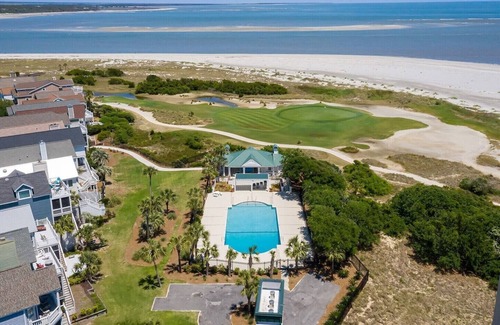 Ocean Point Casa | Fechas de agosto a septiembre disponibles “Island Dream” Ocean Point - ¡Ubicación increíble de dunas salvajes 5BR / 5BA frente al mar! Piscina cerrada / complejo de tinas calientes con tarjeta de deportes y $ 250 de crédito para equipo de playa