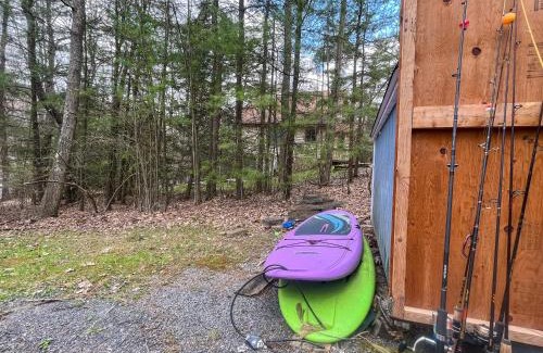 Swanton Villa | Kayaks Included Lakefront Home w Fire Pit Hot Tub Dock