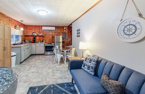 Pulteney Cabaña | Keuka Lake-front cottage near vineyards with free WiFi, deck, & private grill