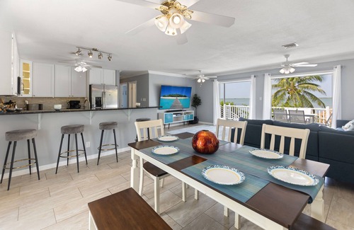 Bay Point Casa | Key West Beach House with heated pool, tiki, and dock.♿︎