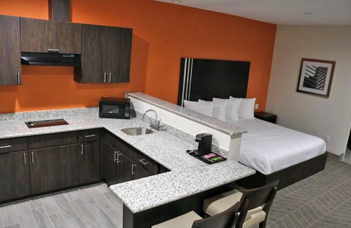 Humble Hotel | King Bed Kitchenette, Scottish Inns IAH, Prepare Meal, Near Airport