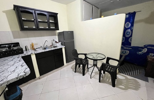 Los Charamicos Apartamento | Kitchenette 5 minute walk from Sosua Beach!