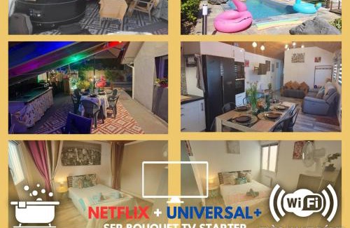 Le Hameau Casa | L'OASIS - Maison avec Piscine, SPA, Braséro & Plancha