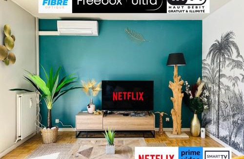 Villefranche-sur-Saone Apartamento | L'Oasis -T4 Garage Clim Terrasse WIFI Centre-Ville