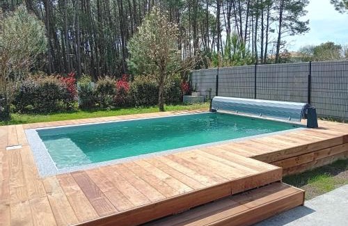 Vieux-Boucau-les-Bains Casa | L'OREE DE LA PLAGE, 15 pers, Charmante Maison rénovée classée 3 étoiles - Piscine chauffée - Terrain de pétanque - Ping pong à Vieux-Boucau
