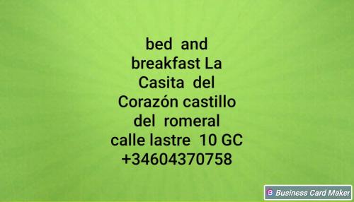 Castillo del Romeral Cama Y Desayuno | la CASITA DEL CORAZON