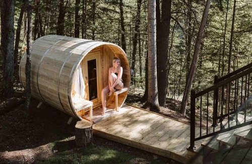 La Conception Cabina | La Khabine - a cabin of windows amongst the trees- 15 mins from Mont Tremblant!