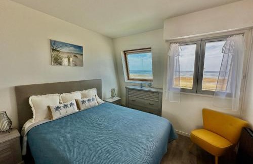 Bernieres-sur-Mer Apartamento | La mouette rieuse, terrasse, vue mer, accès plage