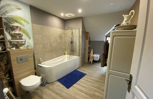 Noyant-de-Touraine Cama Y Desayuno | La Patriaie Chez Jacky et Maryse large, cosy room, private bathroom