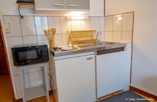 Bourbonne-les-Bains Apartamento | La Rosée - Studio Zen à 50m des Thermes - Vue Casino, SDD hydromassante, Smart TV