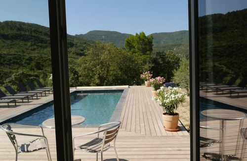 Mayronnes Casa | LA SOURCE, CASA CON PISCINA CALENTADA DE AGUA SALADA CERCA DE LAGRASSE, PARA DORMIR 9