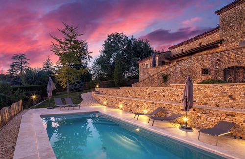 Sarlat-la-Caneda Villa | Villa-Lujoso-Baño en la habitacion-Vista a la Piscina