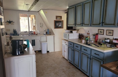 Iola Cabaña | Lake + forest view 1650 sf cottage in rolling hills of Central Wis. LAKE ACCESS.