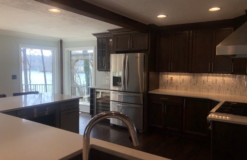 Flowery Branch Casa | Lake Front, Dock, Tennis Courts, Pool, Hot Tub, Gated, Oasis