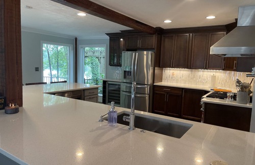 Flowery Branch Casa | Lake Front, Dock, Tennis Courts, Pool, Hot Tub, Gated, Oasis