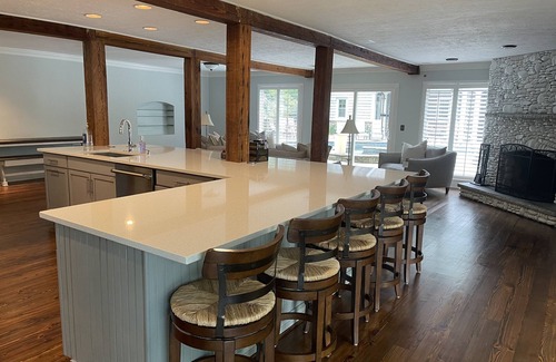 Flowery Branch Casa | Lake Front, Dock, Tennis Courts, Pool, Hot Tub, Gated, Oasis