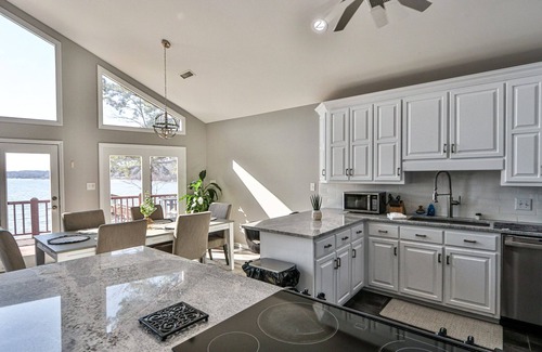 Mooresville Casa | LAKE FRONT Home with PRIVATE BEACH and HOT TUB on Lake Norman!