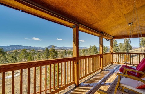 Lake George Casa | Lake George Cabin with Deck and Mountain Views!