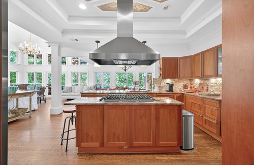 Buford Casa | Lake Home with Carriage House + Largest 2-Story Dock on Lanier