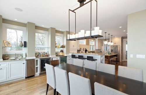 Union Mills Villa | Lake MI Beach Front Home w/Private Pool, Hot Tub, Home Gym & 6 Ensuite Bedrooms!