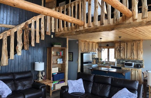 Silver Bay Cabina | Vista superior: 2 dormitorios más una cabaña tipo loft y 2 baños con vista al lago