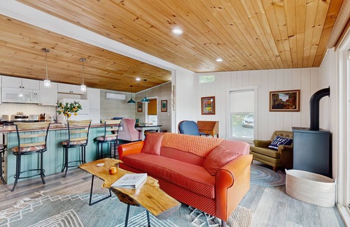 Town of Jerusalem Casa | Lake-view home with private water access, dock, 2 kayaks, deck, & fireplaces