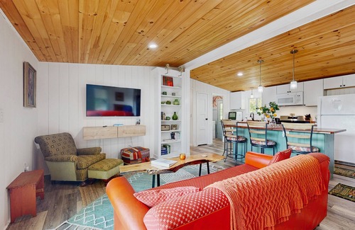 Town of Jerusalem Casa | Lake-view home with private water access, dock, 2 kayaks, deck, & fireplaces