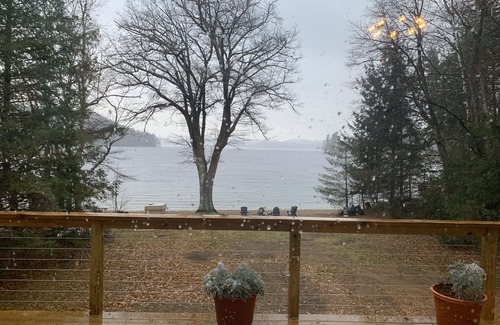 Schroon Lake Casa | Lakefront All Season Chalet with 100’ of sandy beach