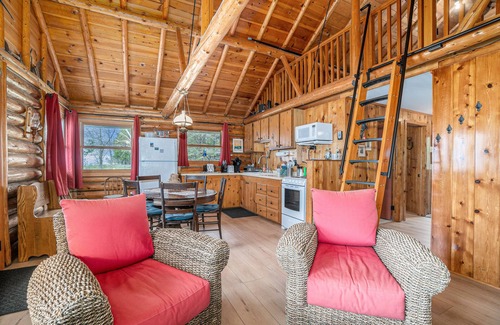 Empire Cabina | Lakefront cabin with 100 ft of Lake Michigan beach, full kitchen, loft, & deck