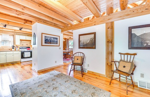 Corinth Casa | Lakefront Corinth Log Home: Private Dock, Fire Pit