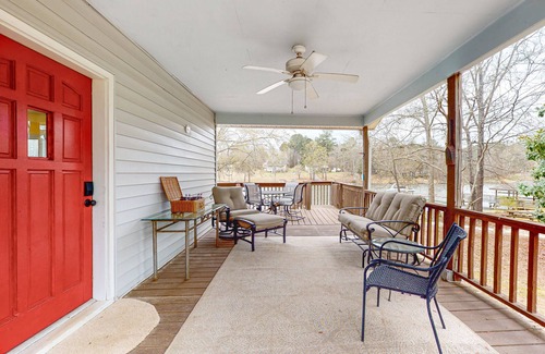 Leesville Casa | Lakefront Dog-Friendly Home w/Free WiFi, Furnished Deck, Lake Views, Central AC