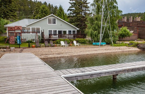 Somers Casa | Flathead Lakefront Home-Comfort-Views-Dock-Gentle Beach-2 SUP Boards-Paddle Boat