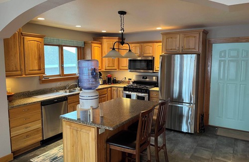 Plainwell Casa | Lakefront Home w/ Sunset Views. New to Rental Market! Pontoon Rental Available.
