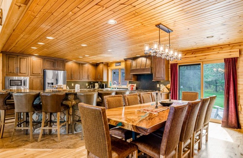 Conover Casa | Lakefront home with game rooms, dock, kayaks, private beach, fireplace, firepit