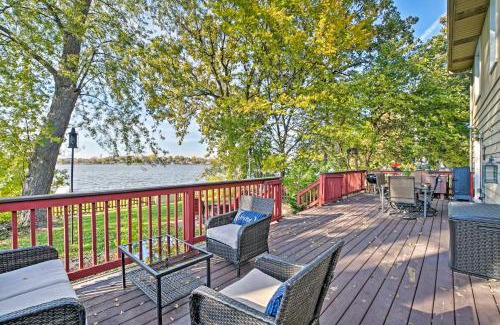Fox Lake Casa | Lakefront Home with Game Room, Theater and Dock!