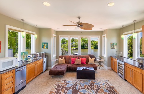 Annapolis Casa | Lakefront home with private pool, hot tub, outdoor space, central AC, & W/D