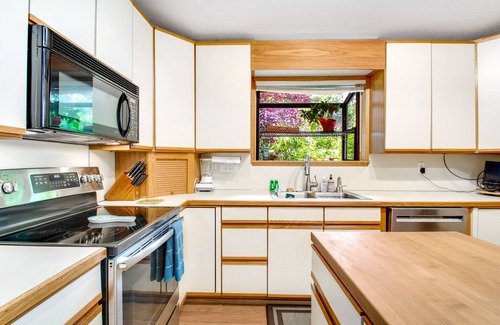 East Olympia Casa | Lakefront home with private dock, paddleboat, fast WiFi, deck, grill & W/D