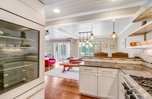 Bellingham Casa | Lakefront home with stunning view, hot tub, dock, decks, firepit & rec room
