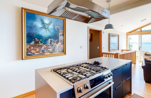 Schuyler Falls Casa | Lakefront home with fireplace, deck, patio, kayaks, and small beach