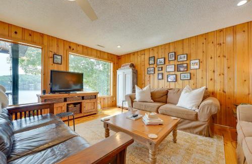 Lake George Casa | Lakefront Queensbury Home Kayaks and Boat Dock