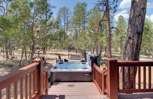 Lakeside Cabaña | Lakeside Cabin on 2 Acres w/ Fire Pit + Hot Tub!