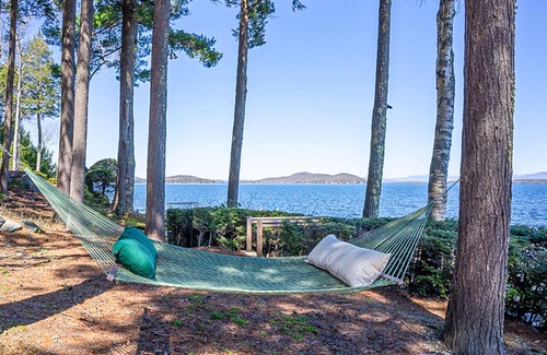 Alton Bay Casa | Lakeside cottage with Lake Winnipesaukee views & private boat dock, dog-friendly
