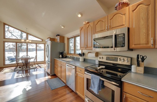 Sister Lakes Casa | Lakeside Michigan Retreat w/ Boat Dock & Fireplace
