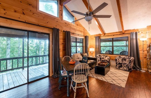 Topton Villa | Lakeside Mountain Oasis - 3 Bedroom Cabin with Outdoor Hot Tub