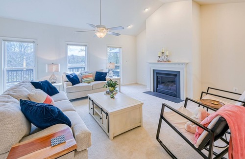 Bumpass Casa | Lakeside retreat with a dock, kayaks, firepit, hot tub, grill, game room, & deck