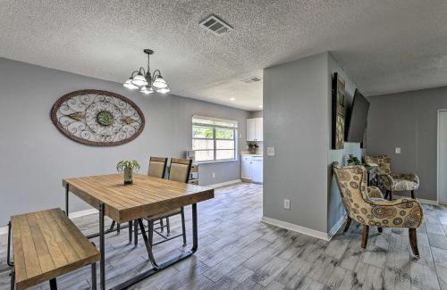 Trailer Estates Casa | Lanai and Pond at Tranquil Bradenton Retreat!