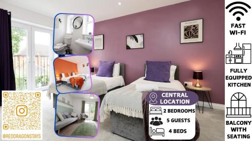 Cathays Casa | large 2 bed central apartment with balcony and private parking