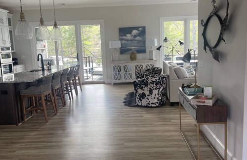 Saxony Forest Casa | Large 5BR home on quiet cove. Pets welcome. Private dock. 3 fireplaces, firepit.